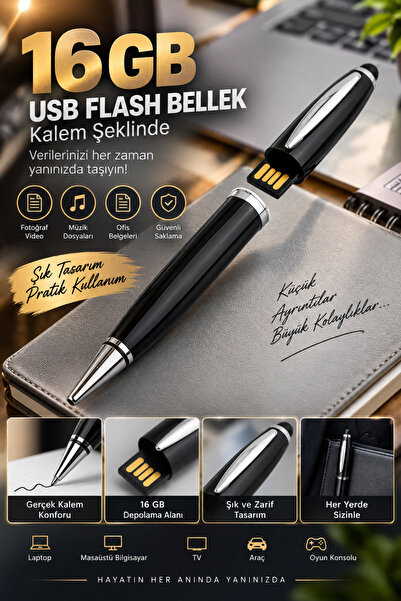 Tasarım Evi 16 Gb Usb Kalem Şeklinde Flash Bellek Pda