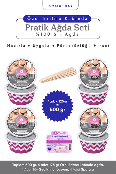 Smoothly Smooothly Silver 4 Parça Silver Soyulabilen Granur Kalıp Boncuk (PEN...