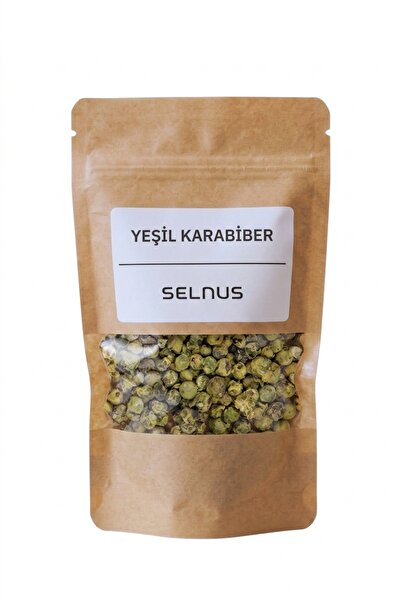 SELNUS Yeşil Biber Tane 50 Gr Kurutulmuş Bütün Green Peppercorn Piper nigrum