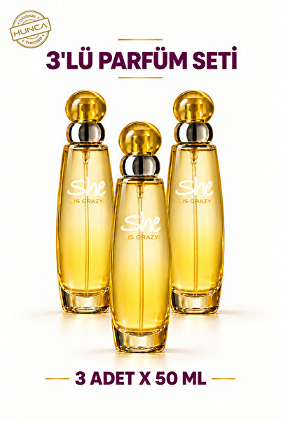 She Is Crazy Edt 50 ml Kadın Parfümü 3 Adet