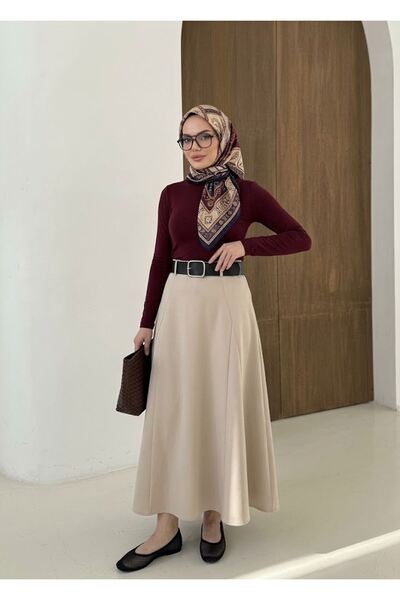 Foremia Butterfly Detailed Dabıl Skirt-Stone