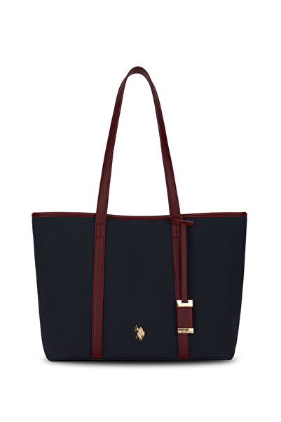 U.S. Polo Assn. Navy Blue-Claret Red Women's Shoulder Bag Us26650