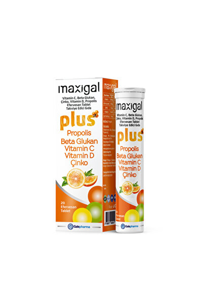 Maxigal Vitamin C,Beta Glukan,Çinko,Vitamin D,Propolis Efervesan Tablet Takvi...