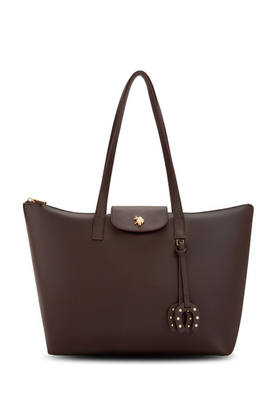 U.S. Polo Assn. حقيبة كتف نسائية بنية اللون Us26577