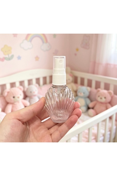 Pearl Star (40 ADET) Sprey Başlıklı Mika Plastik İstiridye 40ml Boş Kolonya Ş...