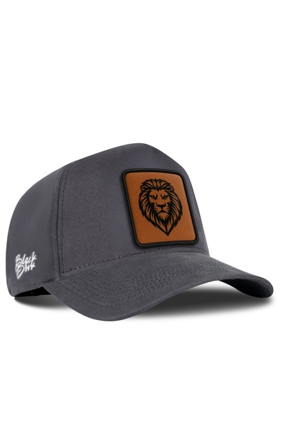 BlackBörk Anthracite Baseball Cap with Lion Logo