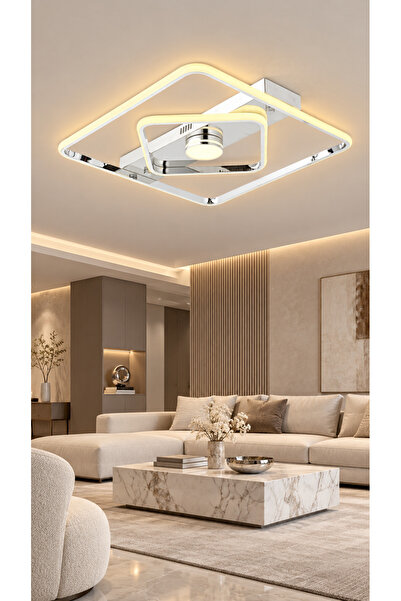 ESSLİGHT Perla 45 Cm 3 Renk Işık Özellikli Led'li Avize Salon Mutfak Yatak Odası