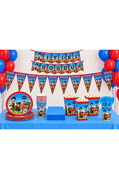 partideyince Σετ πάρτι Paw Patrol Σετ πάρτι με θέμα Paw Patrol Πλήρες σετ πάρ...