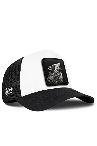 BlackBörk Wolf Logo Black-White Trucker Hat