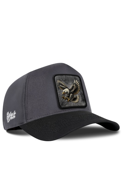 BlackBörk V1 Eagle - Black-Anthracite Baseball Cap with 6Bs Logo