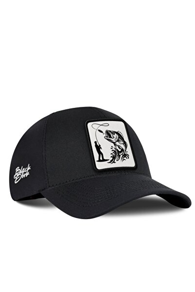 BlackBörk Black Six Baseball Cap with Fisherman Logo