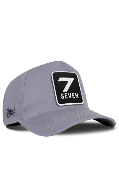 BlackBörk Number 7 Logo Gray Baseball Premium Cap