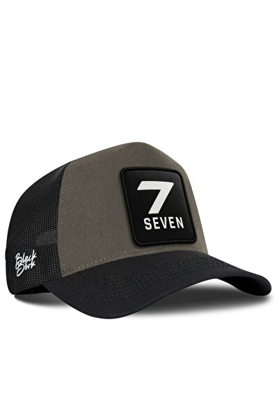 BlackBörk V1 Number 7 - 5 Logo Black-Khaki Trucker Hat