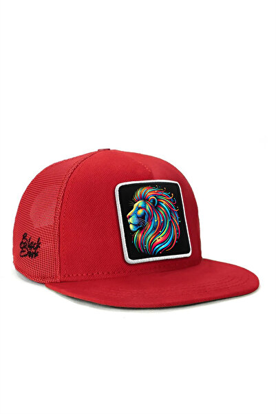 BlackBörk Hip Hop Kids Lion Logo Red Children's Trucker Hat