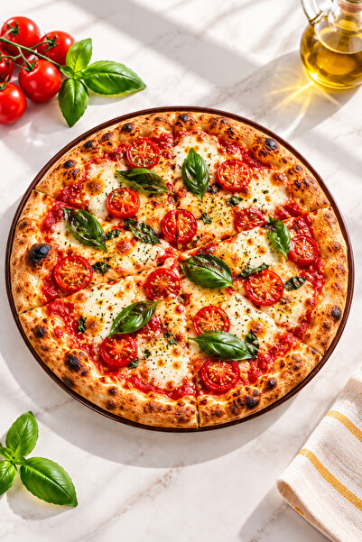 New Roche 31 cm Porselen Pizza Tabağı | Büyük Boy Pizza, Pide, Lahmacun ve At...