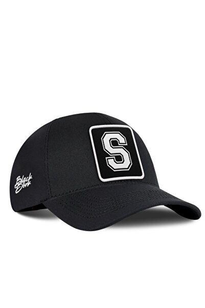 BlackBörk Black Six Baseball Cap with Letter S Logo