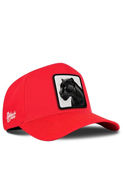 BlackBörk Panter Logolu Kırmızı Beyzbol Şapka