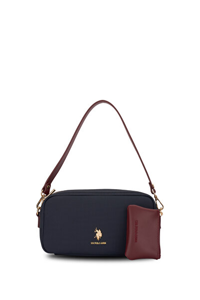 U.S. Polo Assn. Navy Blue-Claret Red Women's Shoulder Bag Us26660
