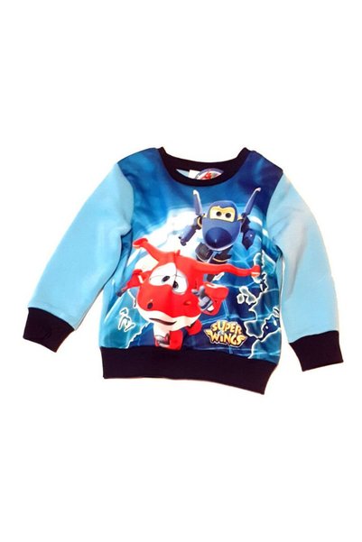 super wings Hanorac pentru băieți B193B, culoare albastră, mărime 3 ani