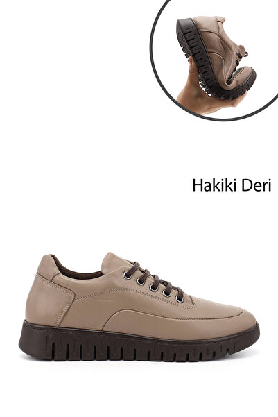 GÖNDERİ(R) Women's Mink Lace-Up Genuine Leather Comfort Shoes
