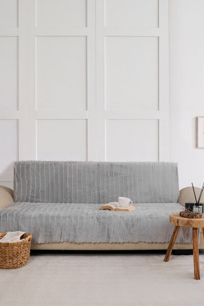 Elart Stil 170x215 cm Koltuk Örtüsü Gri
