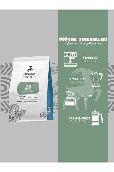Addis Ababa Coffee Espresso Çekirdek Kahve 1000 Gr. Jimba Blend (Jimba Special Blend Coffee)