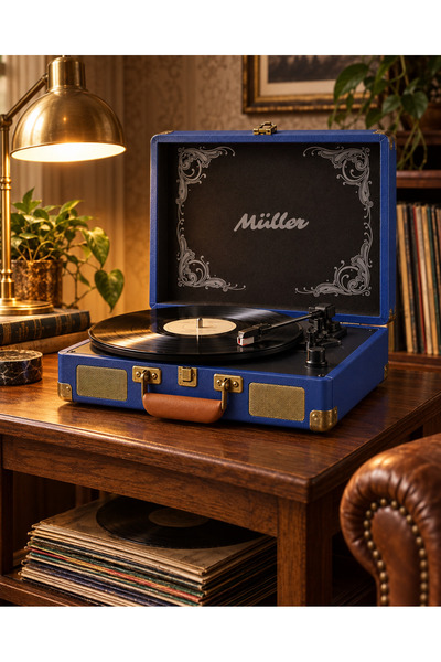 Müller Mr-350Bt Nostaljik Şarjlı Pikap Bluetooth’lu Çantalı Bataryalı Pikap |...