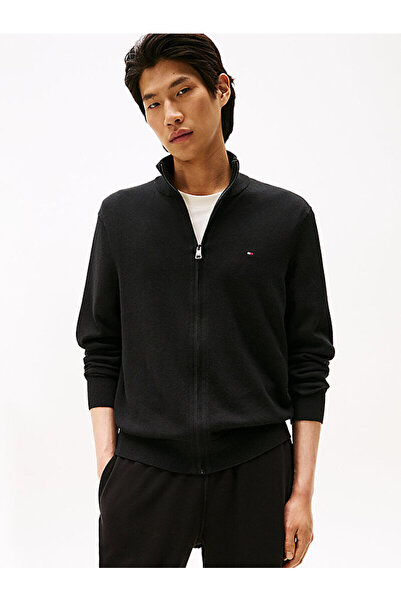 Tommy Hilfiger Cashmere Cotton Regular Fit Zipper Cardigan Men's SWEAT MW0MW2...