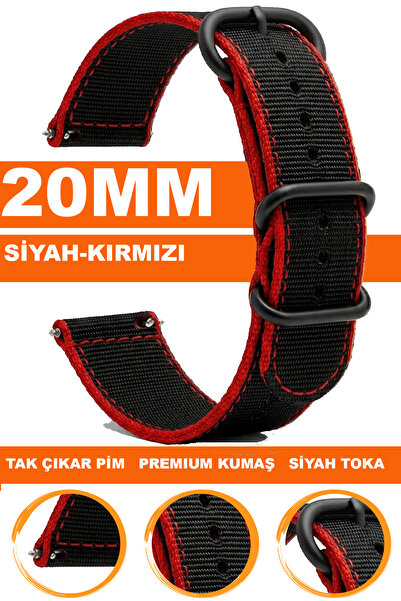 COBRA 20mm Fossil-Welder-Casio-Seiko-Omega-Armani Saat Uyumlu Nato Tekstil Ku...