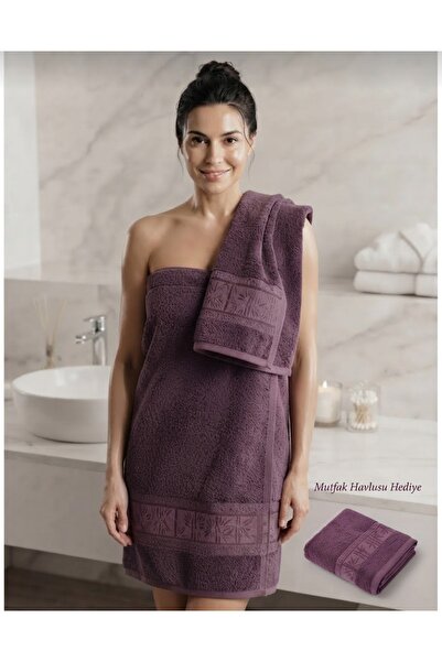 YiğitHome Banyo Havlu Seti Orjinal % 100 Bambu + Hediyeli