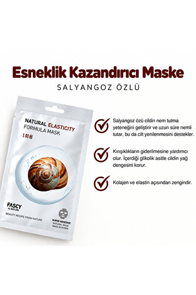 FASCY Esneklik Kazandırıcı Maske, Salyangoz Özlü Doğal