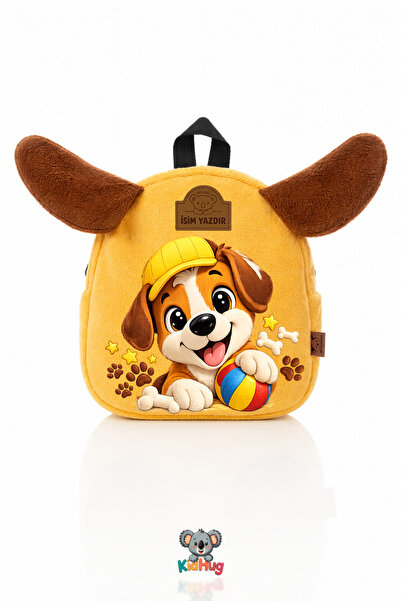 KidHug [İSİM YAZDIR] İsimli Baskılı Köpek Temelı Çocuk Çanta Bebek Sırt Çanta...