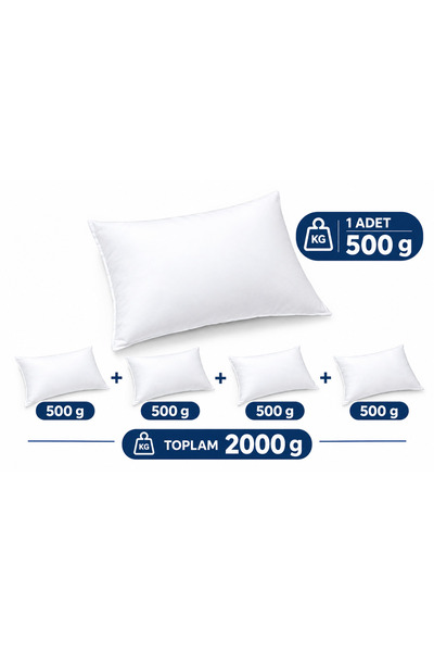 EveMore 4'lü Elyaf Kırlent İçi Yastığı - Adet 500 Gram