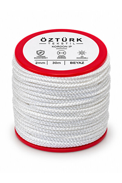 Öztürk Tekstil İp حبل بوليستر 2 مم 30 متر متين وقليل المرونة