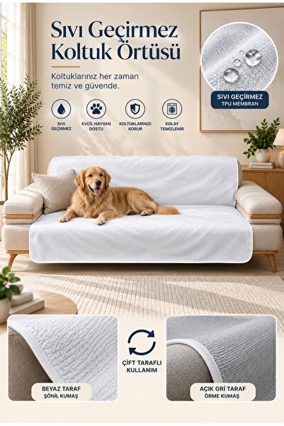 BEDY GUARD Toscana 150*300cm Sıvı Geçirmez Koltuk Örtüsü Çift Taraflı