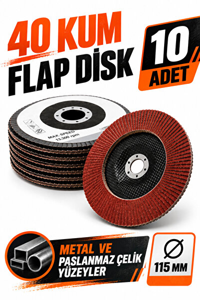 FREED TOOLS Flap Disk 10'lu 115x22 mm Zımpara Metal Ahşap