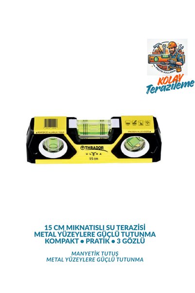 Genel Markalar THRADOR ULTRA MIKNATISLI MİNİ SU TERAZİSİ 15CM