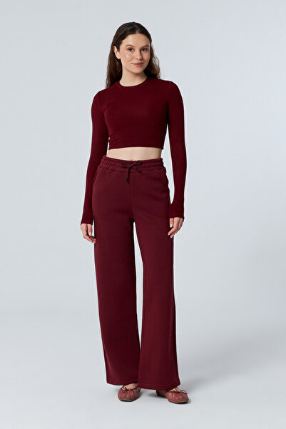 veres Sorane Bordo Χειμερινά Παντελόνια με Fleece εσωτερικά