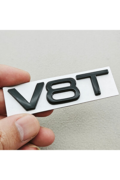 Choice V8T Black 3D Metal Car Sticker Fender Side Badge Logo V6T V8T Rear Tru...