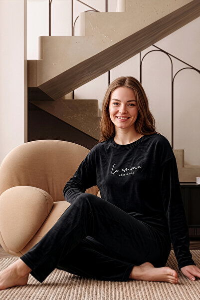 nisaNCa Premium Seri Kışlık Kadın Kadife Pijama Takımı - Süper Soft Serisi