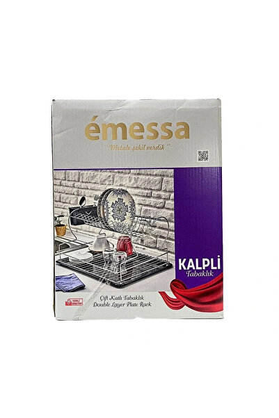 SS HOME CONCEPT حامل أطباق من الكروم على شكل قلب من طبقتين