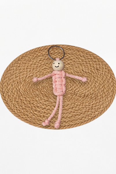 nftart.design Minnoş Macrame Charm Keychain/Bag Charm with Baby Figure (Birth...