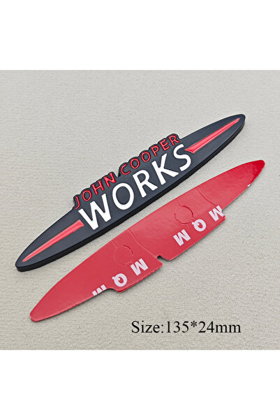 Choice7 Black 135mm 3D Metal Logo John Cooper Works Embelm Car Grill Badge Tr...