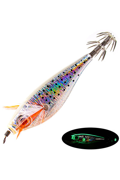 Choice 7.5cm 5.4g CC11-03 Magnisher Plastic Squid Fishing Lures Luminous Pain...