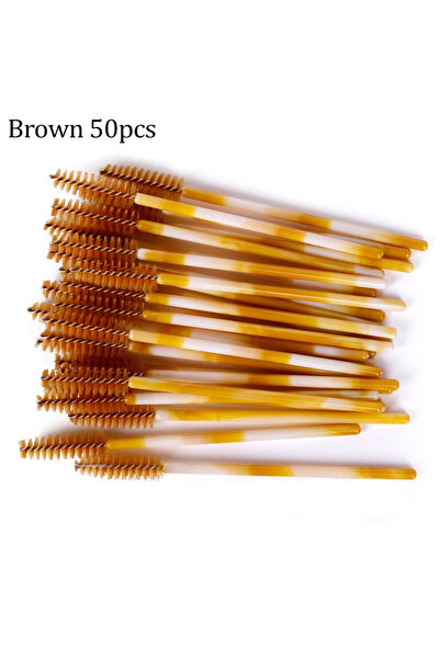 Choice20 17 50pcs Eyelash Brushes Reusable Mascara Wands Applicator Spoolers ...
