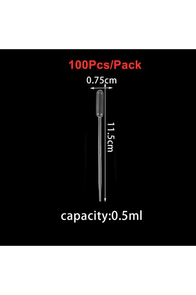 Choice 0.5ml 100pcs 0.2/0.5/1/2/3ML Disposable Plastic Squeeze Transfer Pipet...