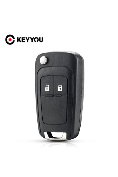 Choice غلاف مفتاح سيارة عن بعد بزرين قابل للطي من KEYYOU لسيارات شيفروليه أفي...
