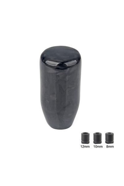 choice2 WGZ-70mm JDM Style Universal Oval/Sphere Carbon Fiber Manual Gear Shi...