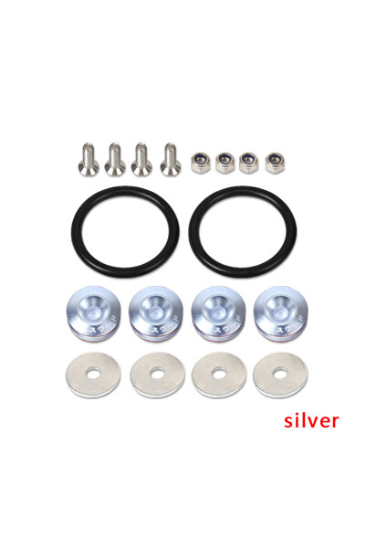 Choice8 Silver JDM Quick Release Fasteners Are Ideal For Front Bumpers, Rear ...