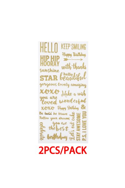 Choice7 English Letters 2pcs Transparent Decor Stickers Resin Fillings Kit Ca...